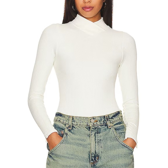 Free People x Intimately FP XYZ Recycled Turtleneck Bodysuit In Ivory - Picture 1 of 4